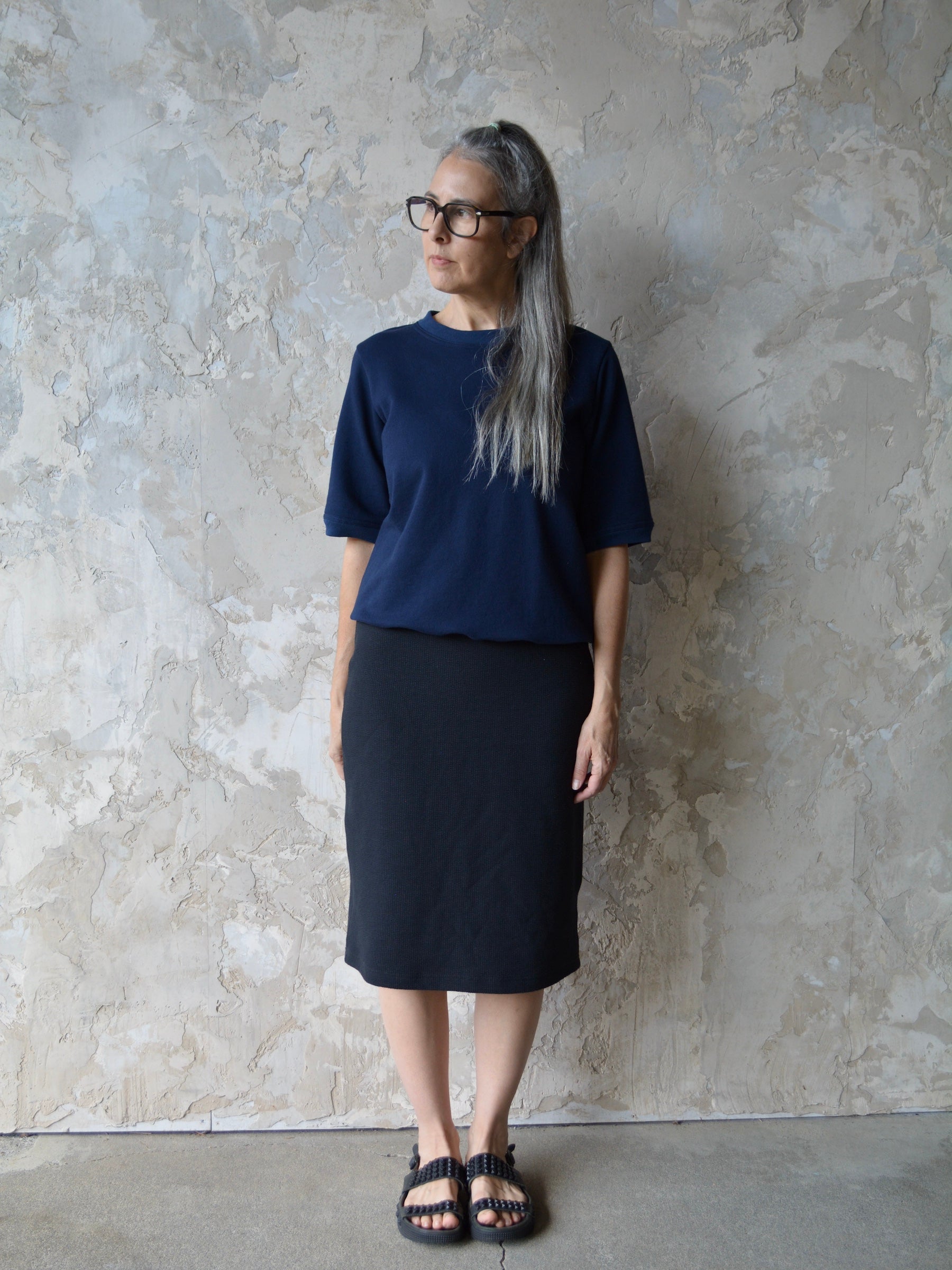Black Sretchy Tube Skirt Custom Length