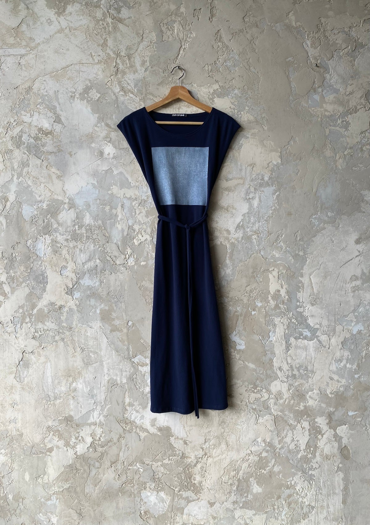 Large, Square Dress, Navy
