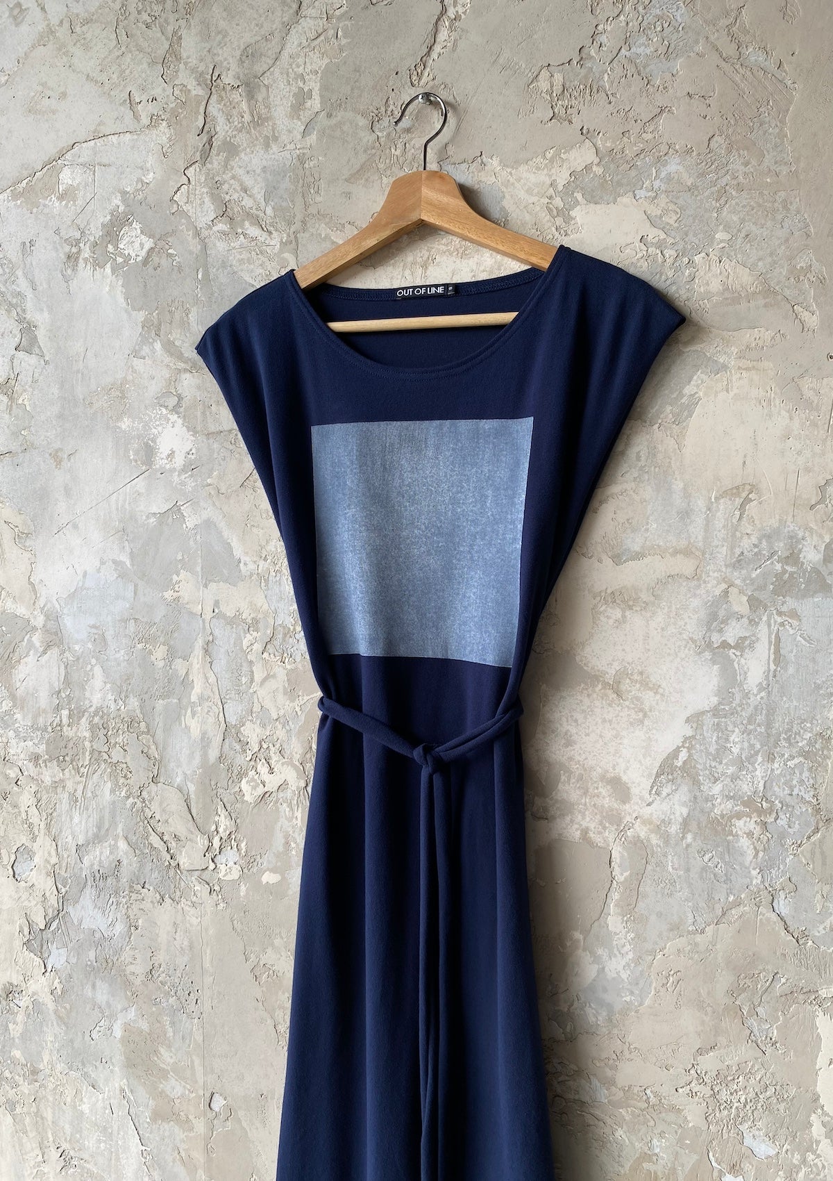 Large, Square Dress, Navy
