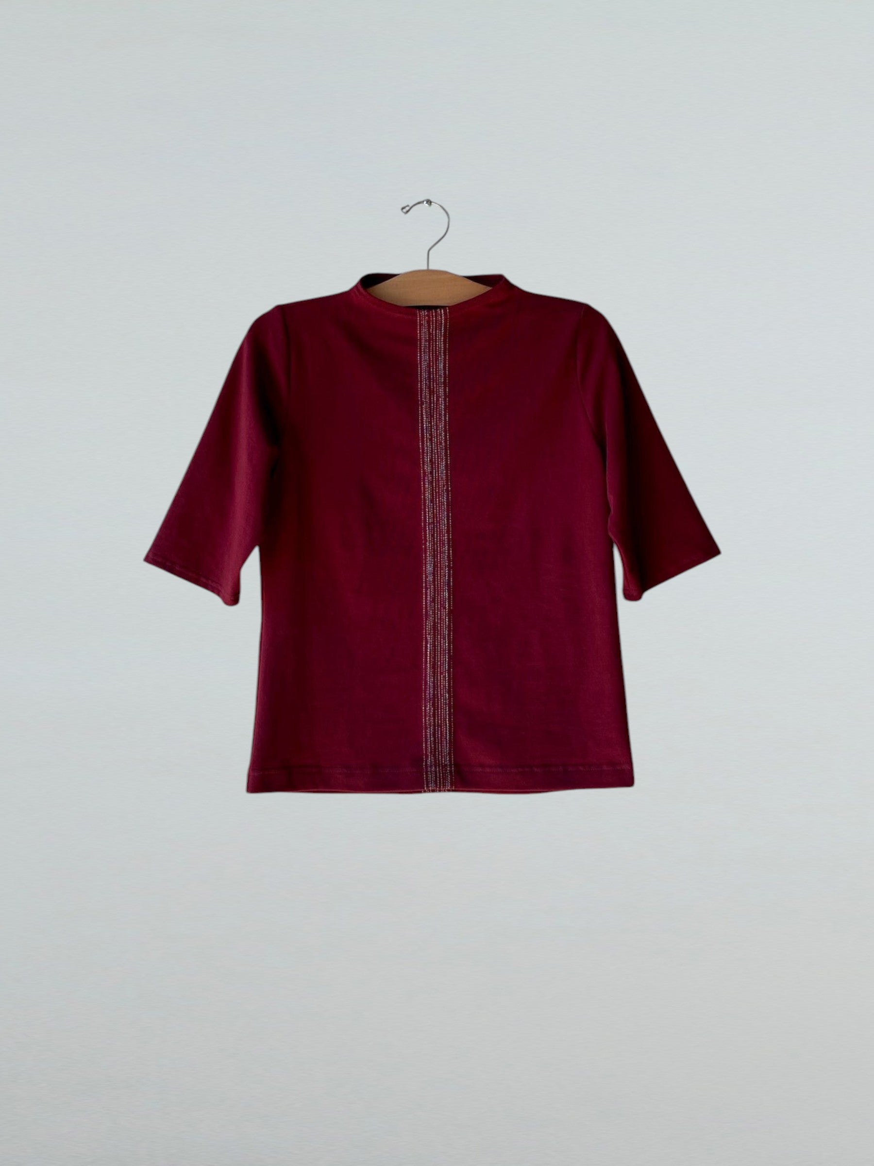 Extra Small, Center Lines Top Claret