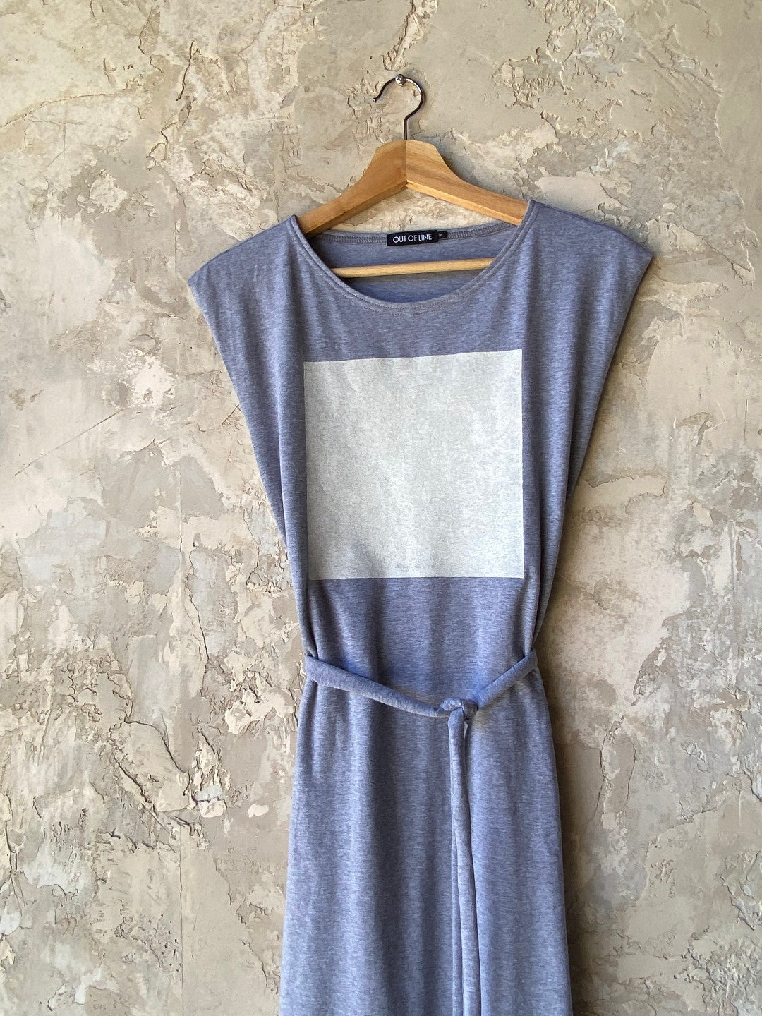 Square Dress in Heather Grey