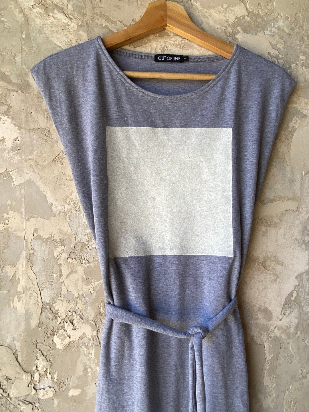 Square Dress in Heather Grey