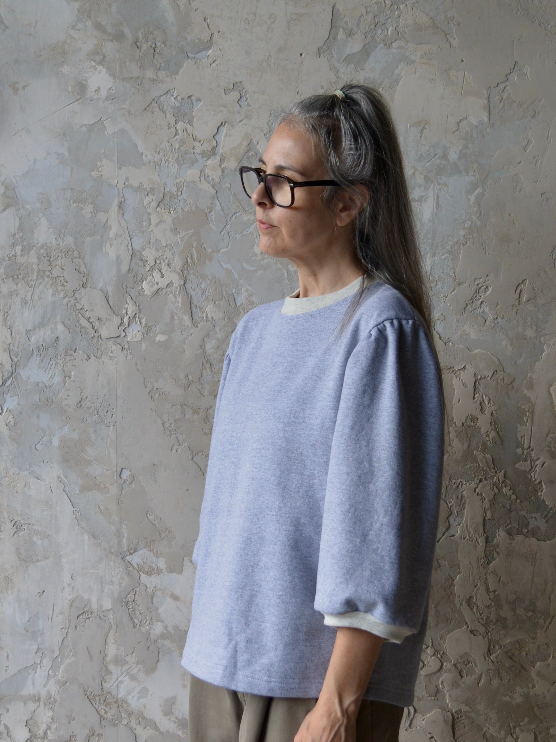 Grey Sweatshirt for Women Custom Length