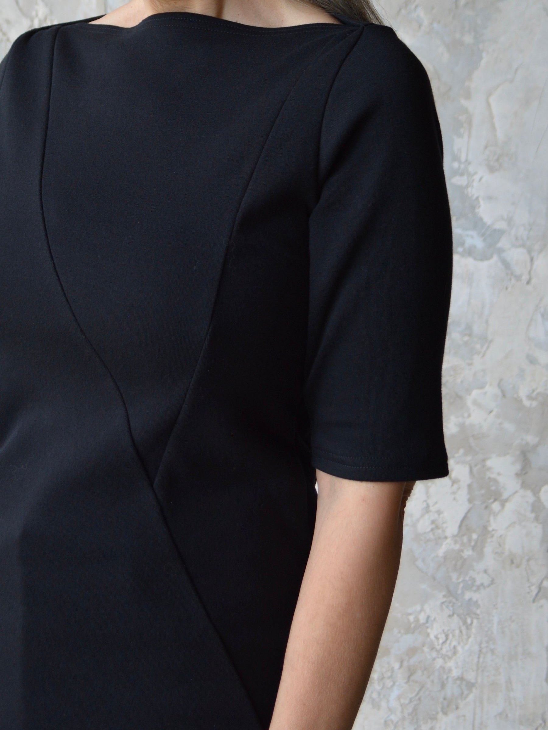 Black Half Sleeve Top For Women