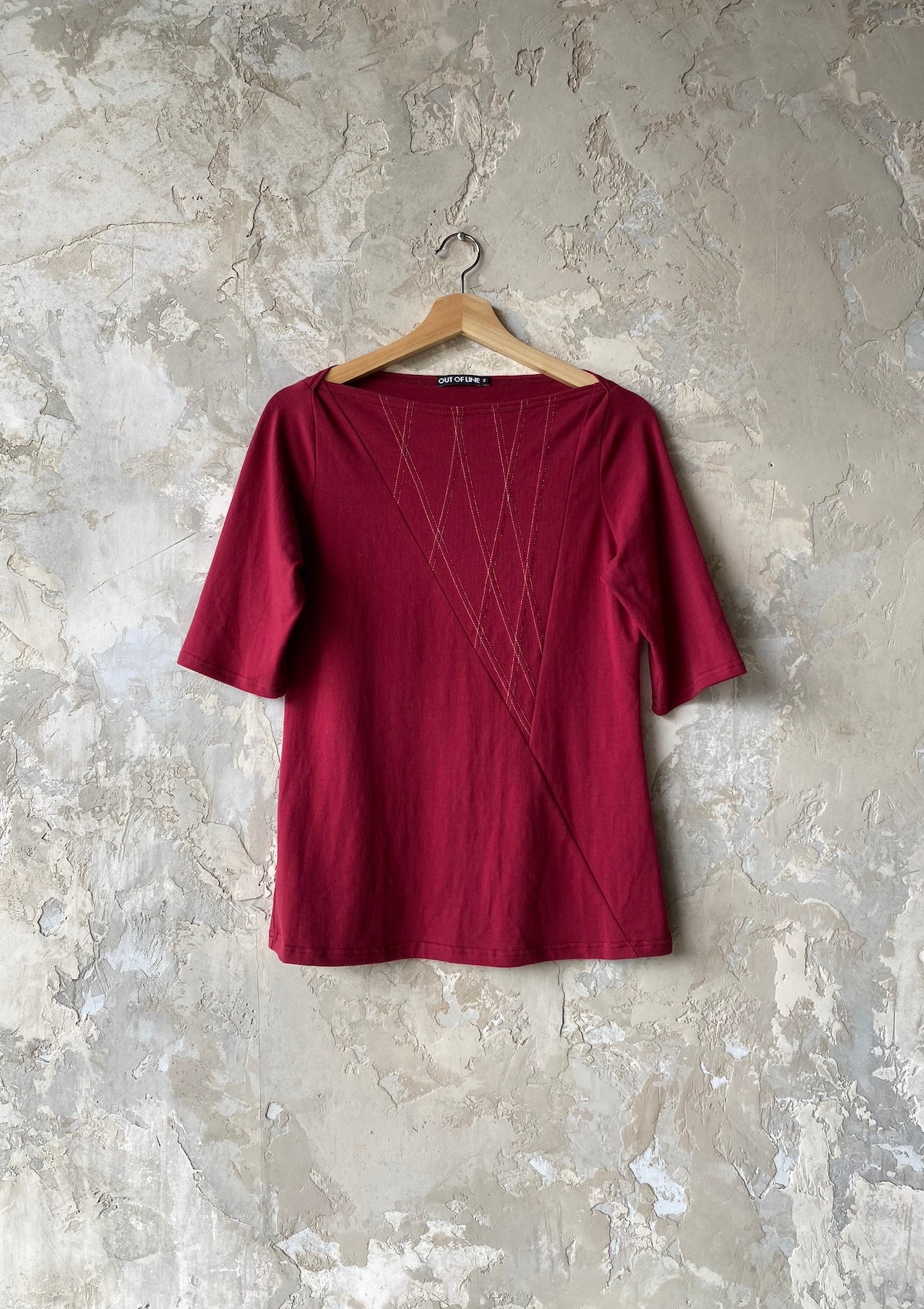 Medium, Triangle Top Mid Sleeve, Claret