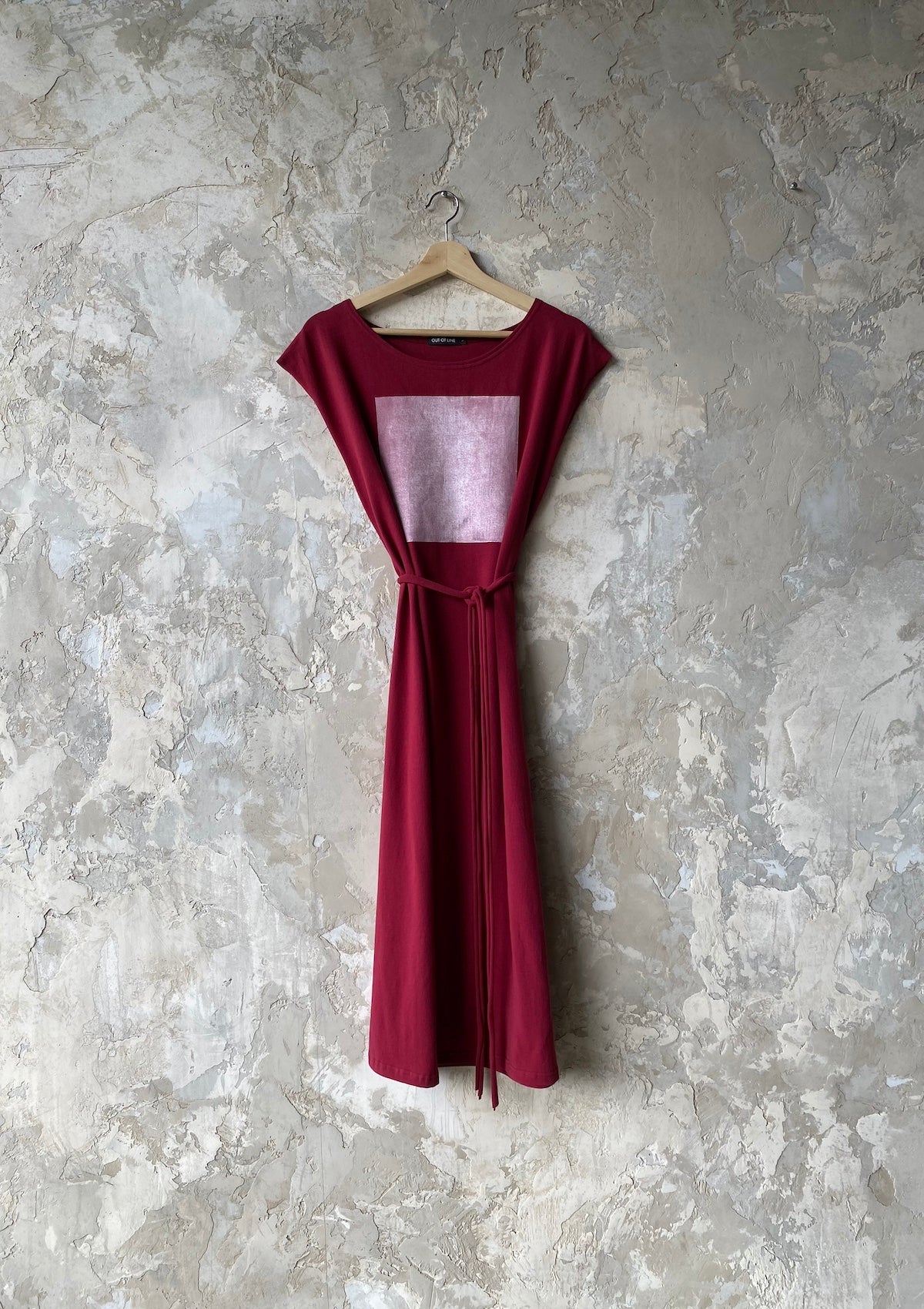 Large, Square Dress, Claret