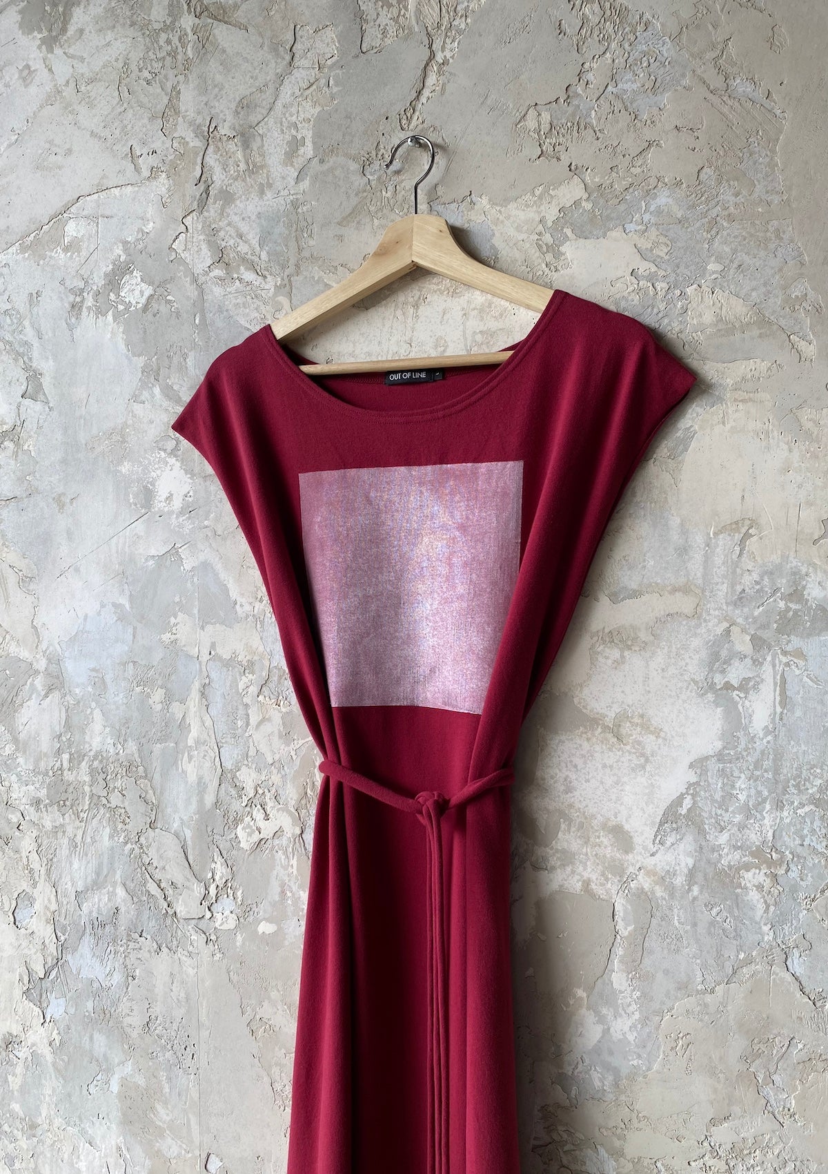 Large, Square Dress, Claret