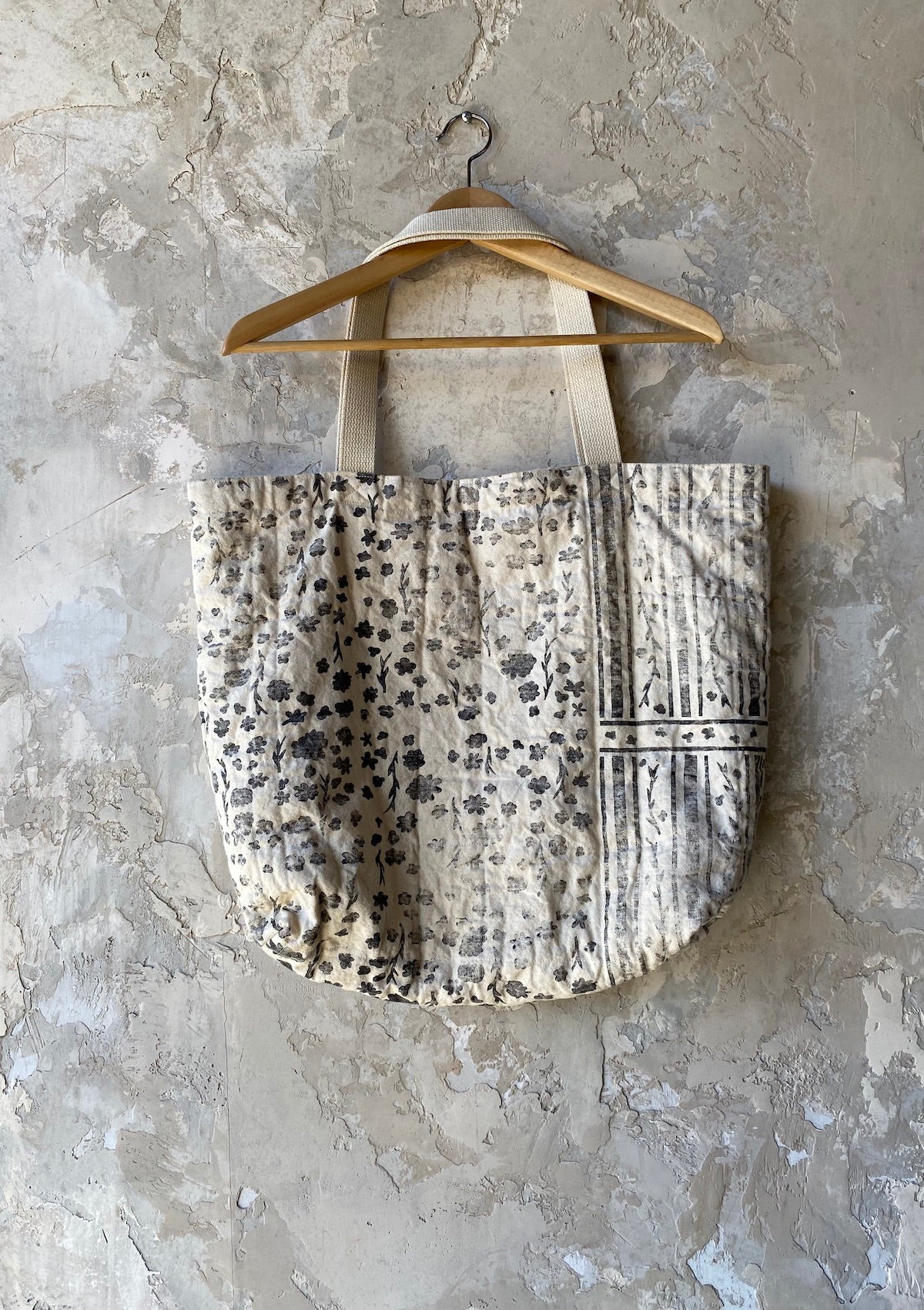 Block Print Quilted Tote