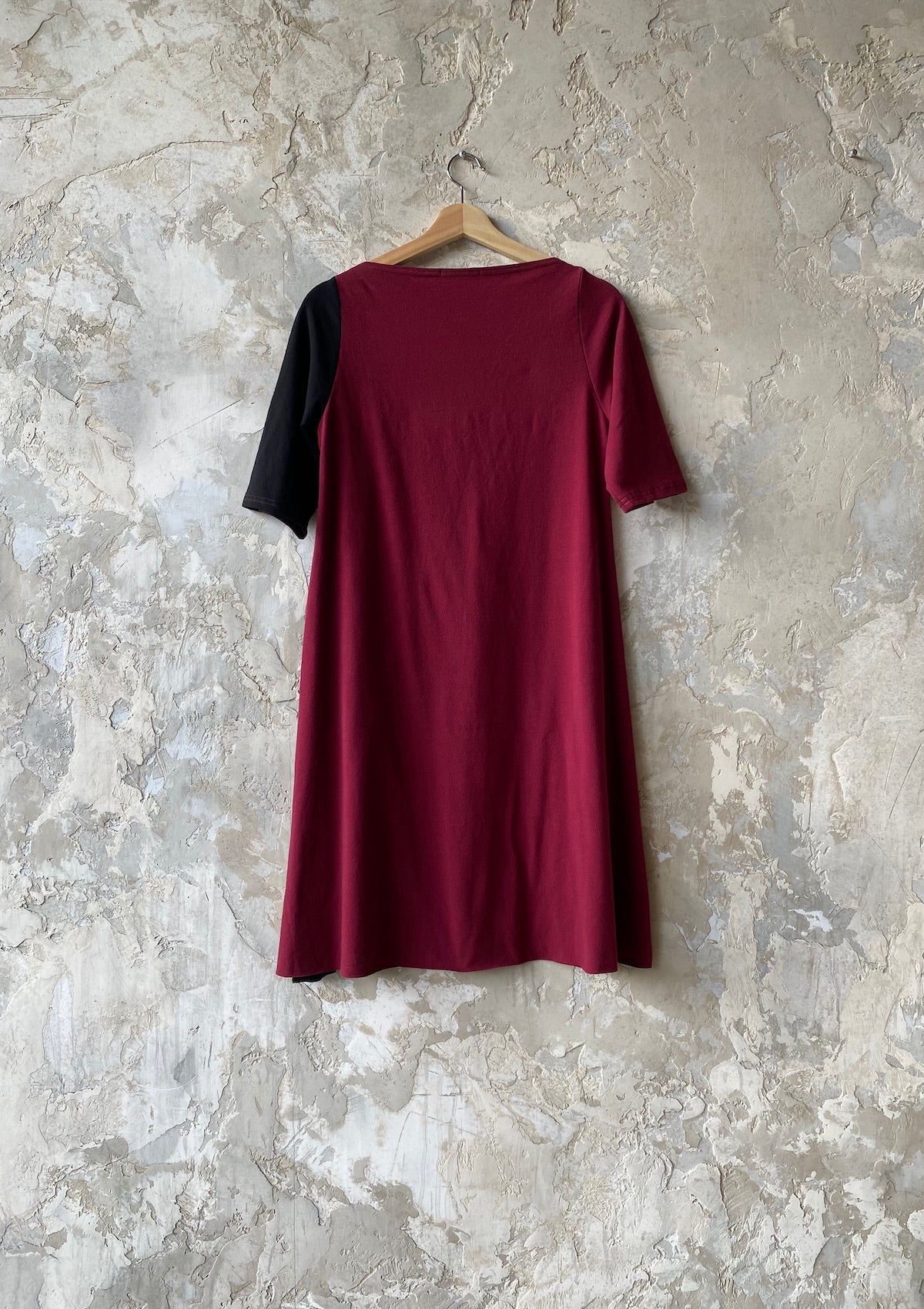 Small, Eva Dress, Color Block Reds