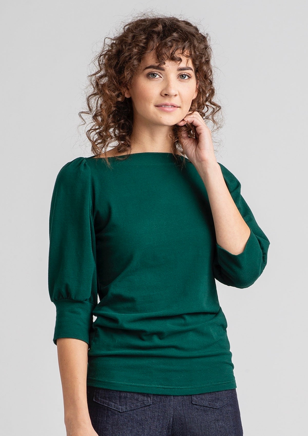 Envelope Top, Puff Sleeves