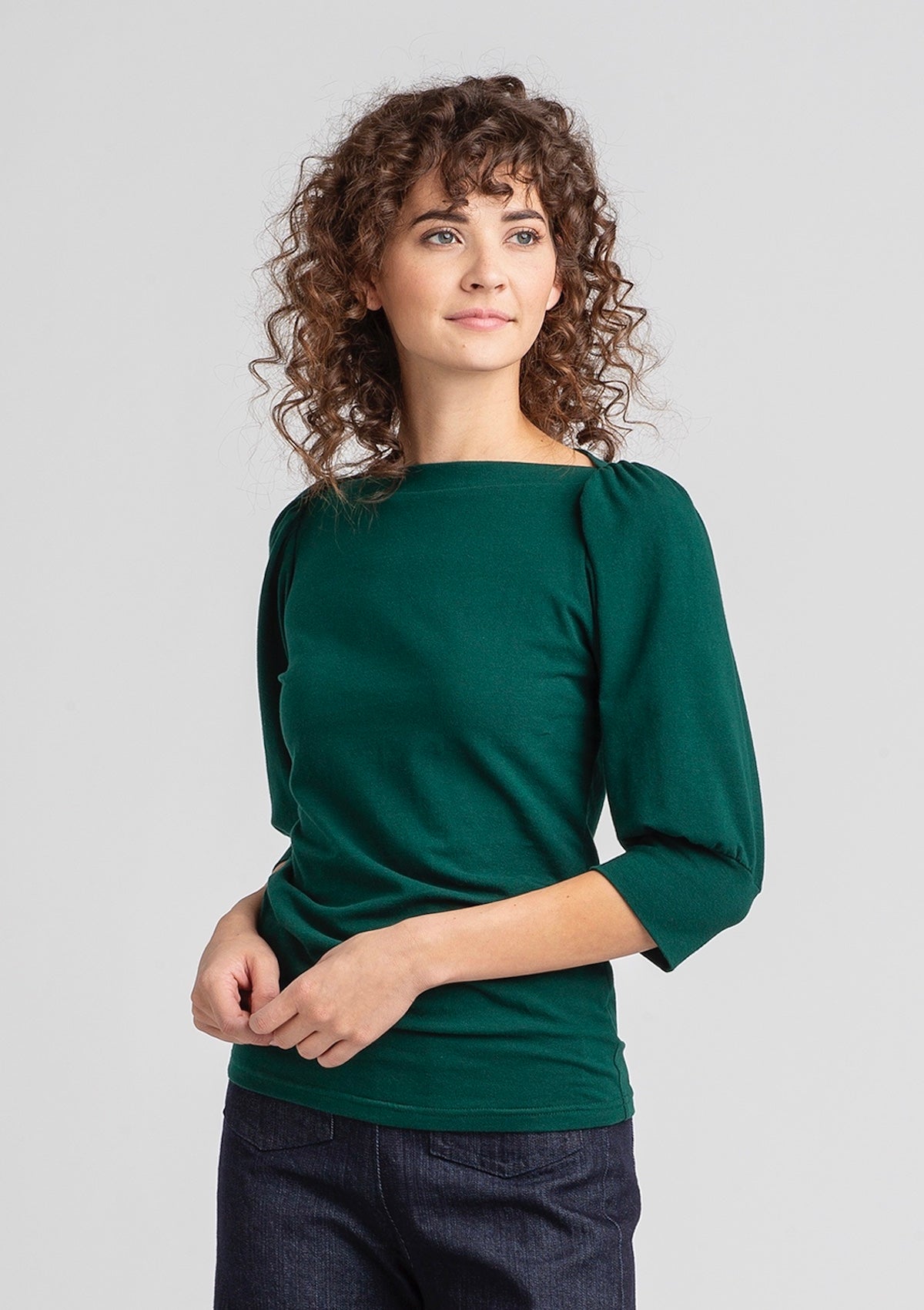 Envelope Top, Puff Sleeves