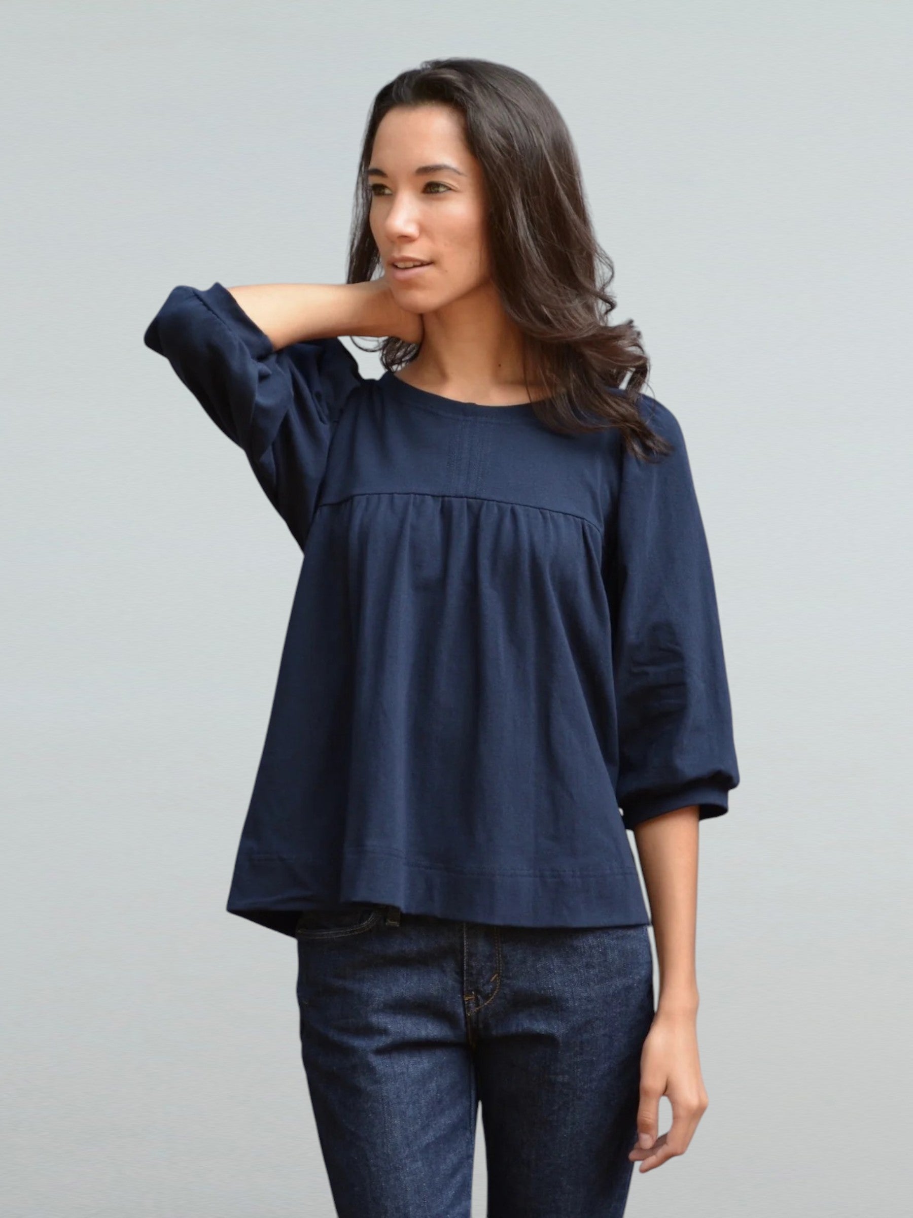 Mari Top, Smock Top, Swing Top, Women's Top, Cotton Jersey, Modern Style- made to 2024 order