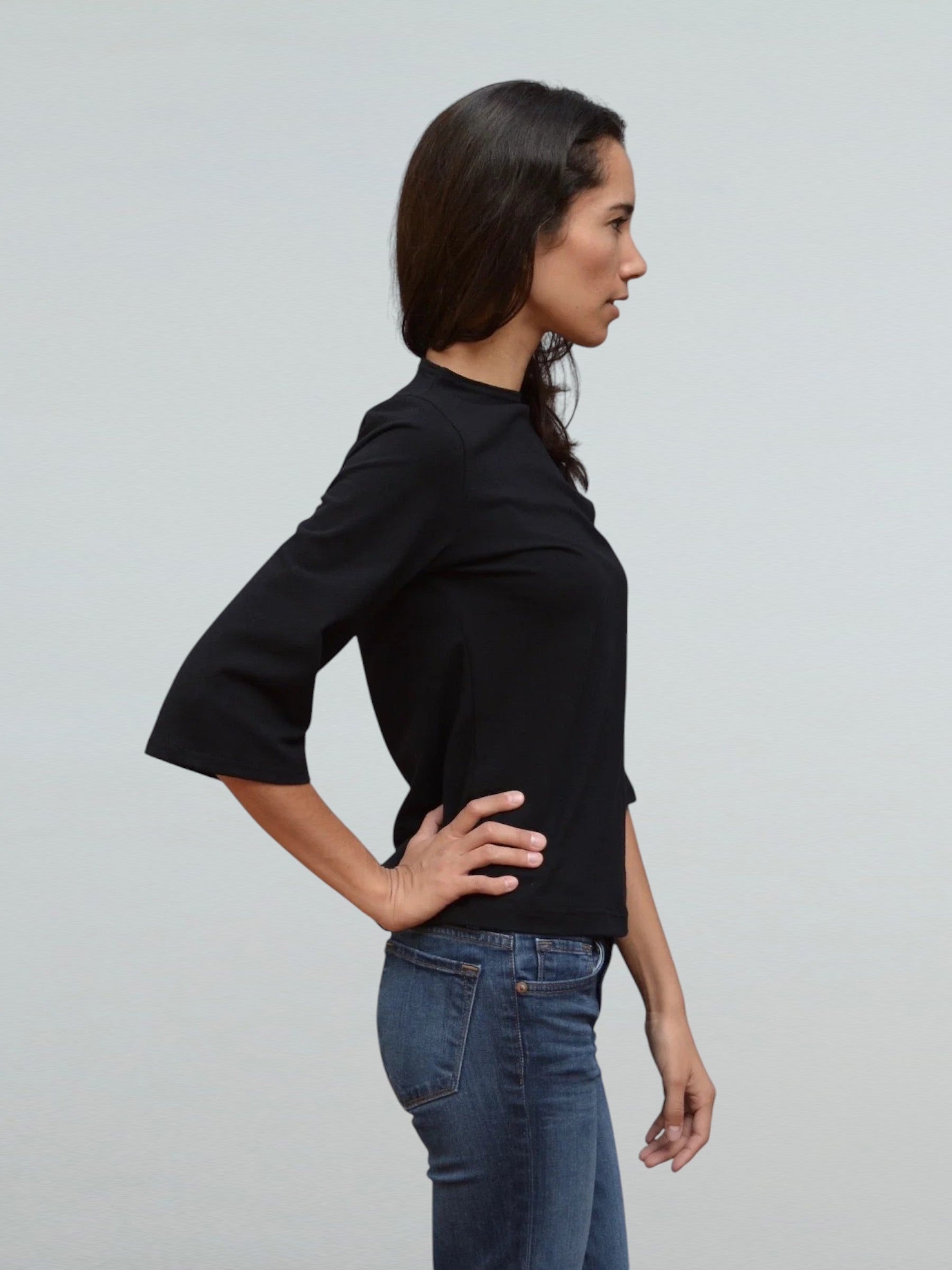 Opal Top, Fluted Sleeve