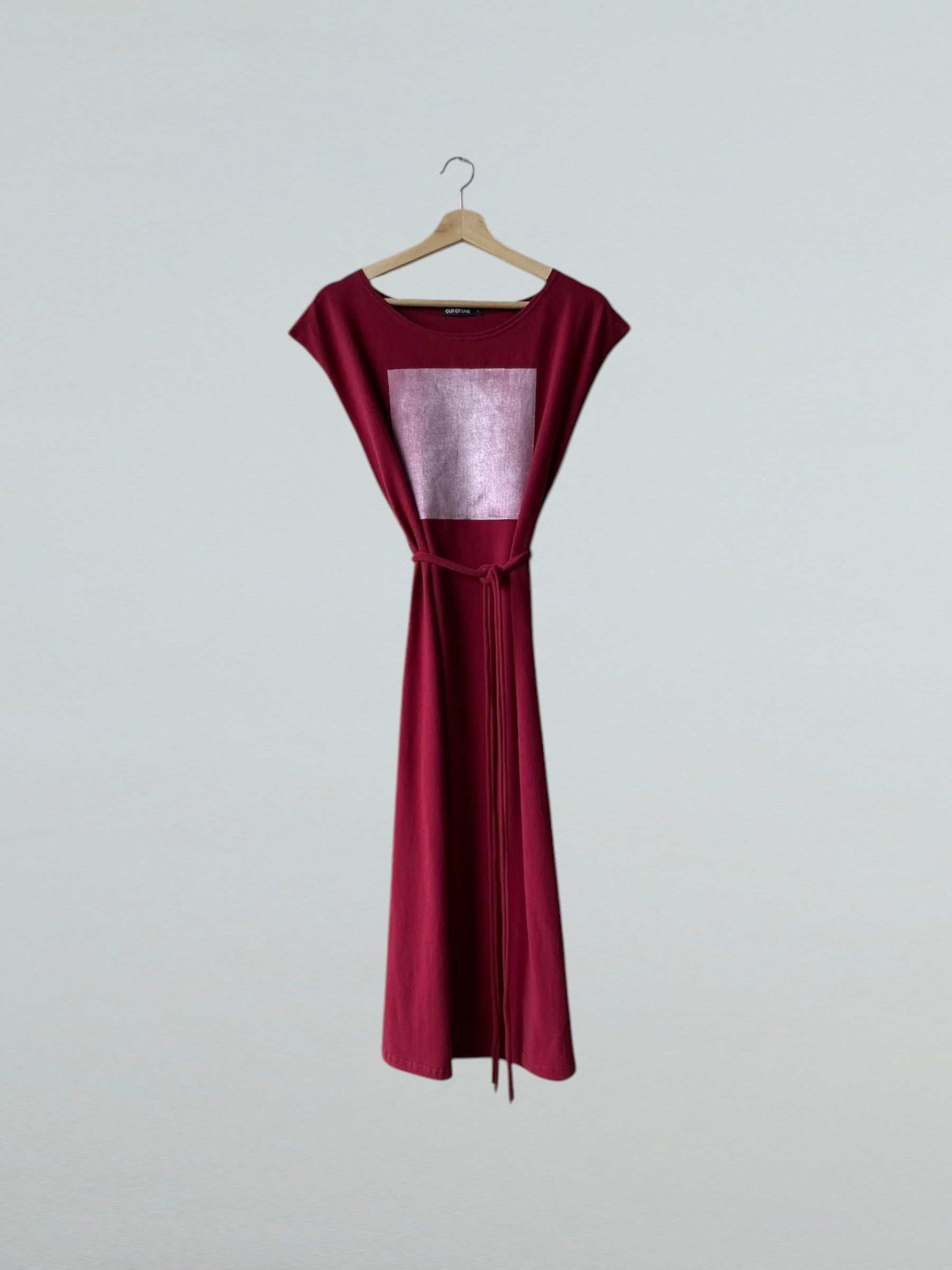 Large, Square Dress, Claret