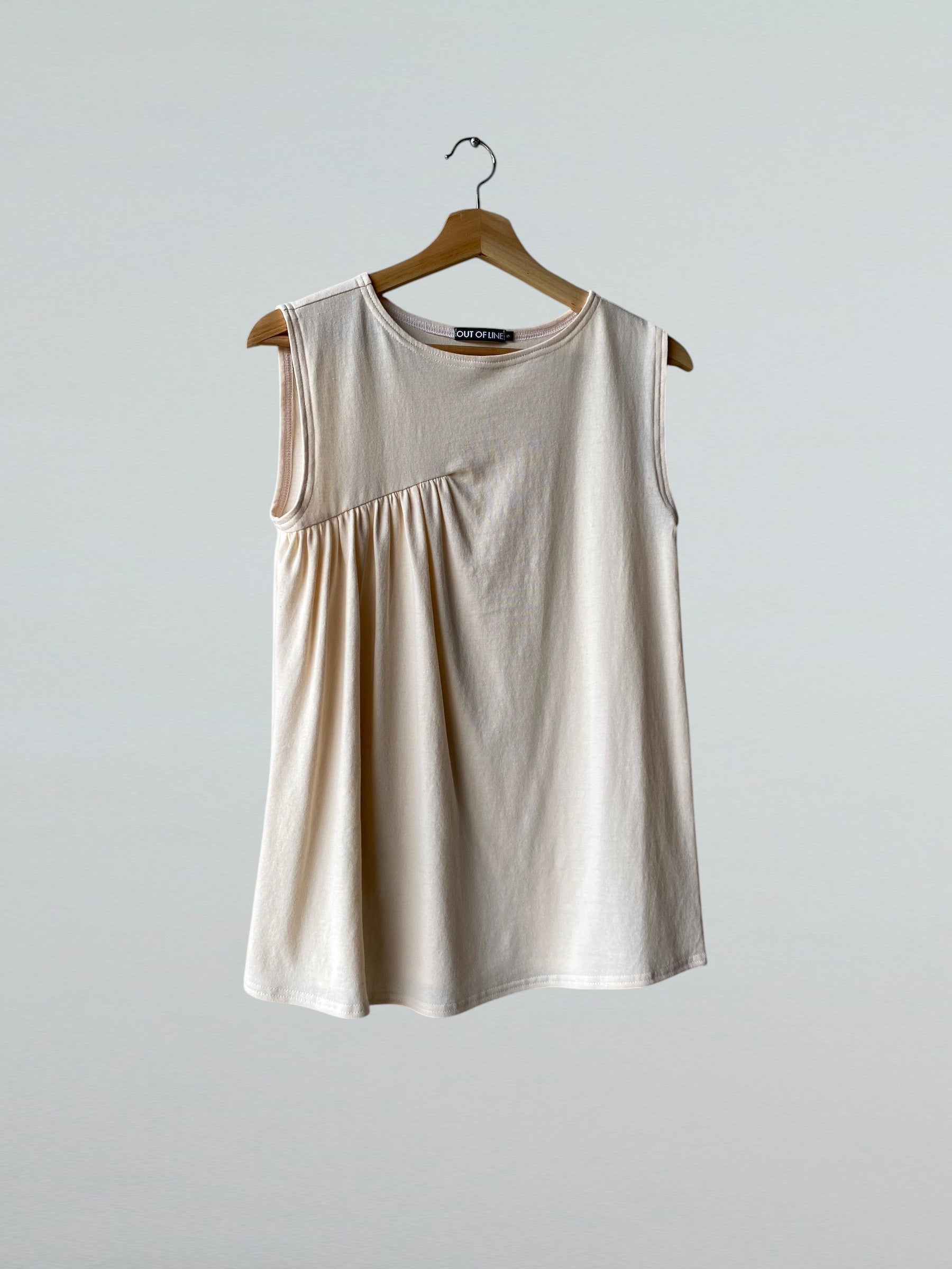 Small, Side Drape Top, Natural