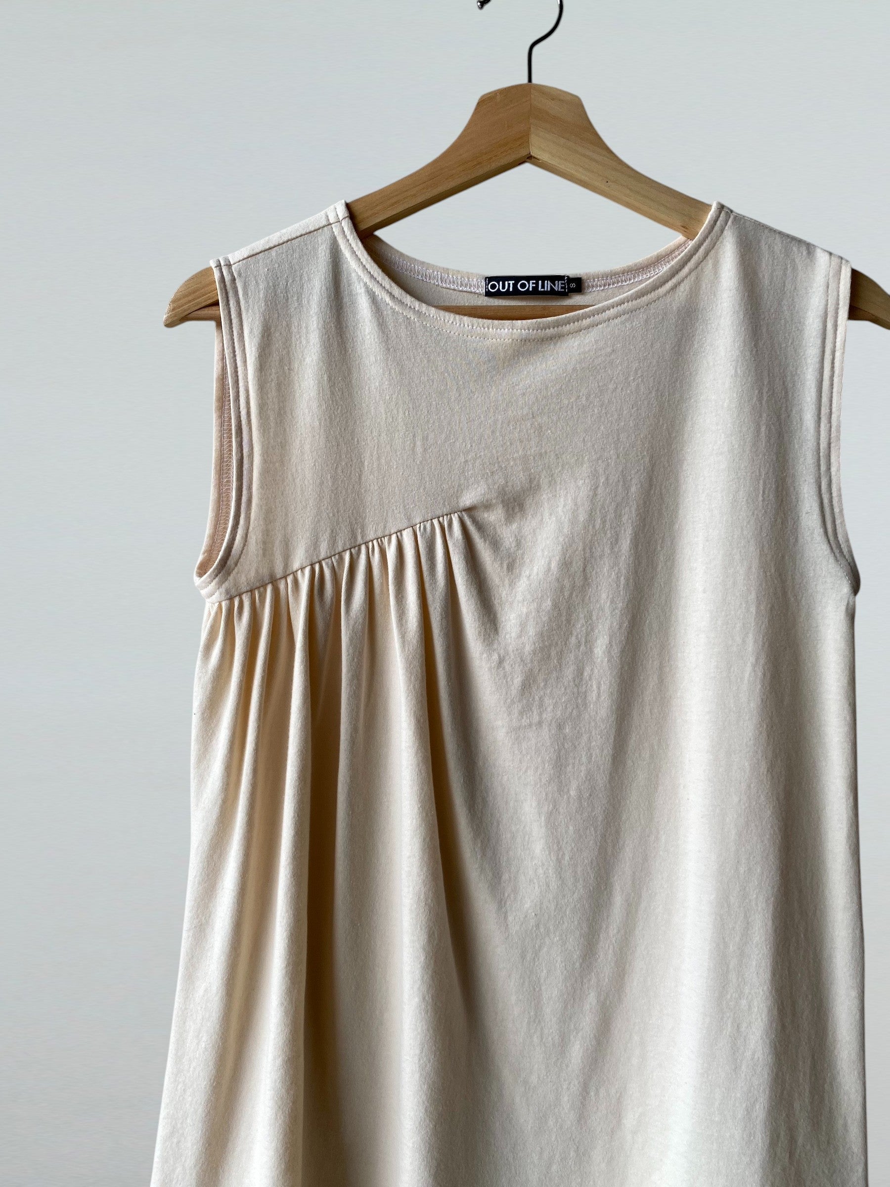 Small, Side Drape Top, Natural