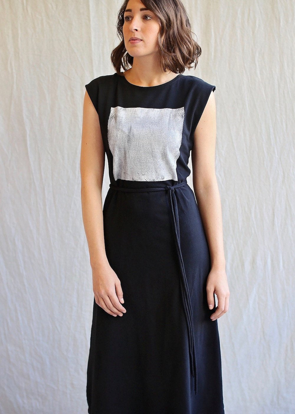 Large, Square Dress, Navy