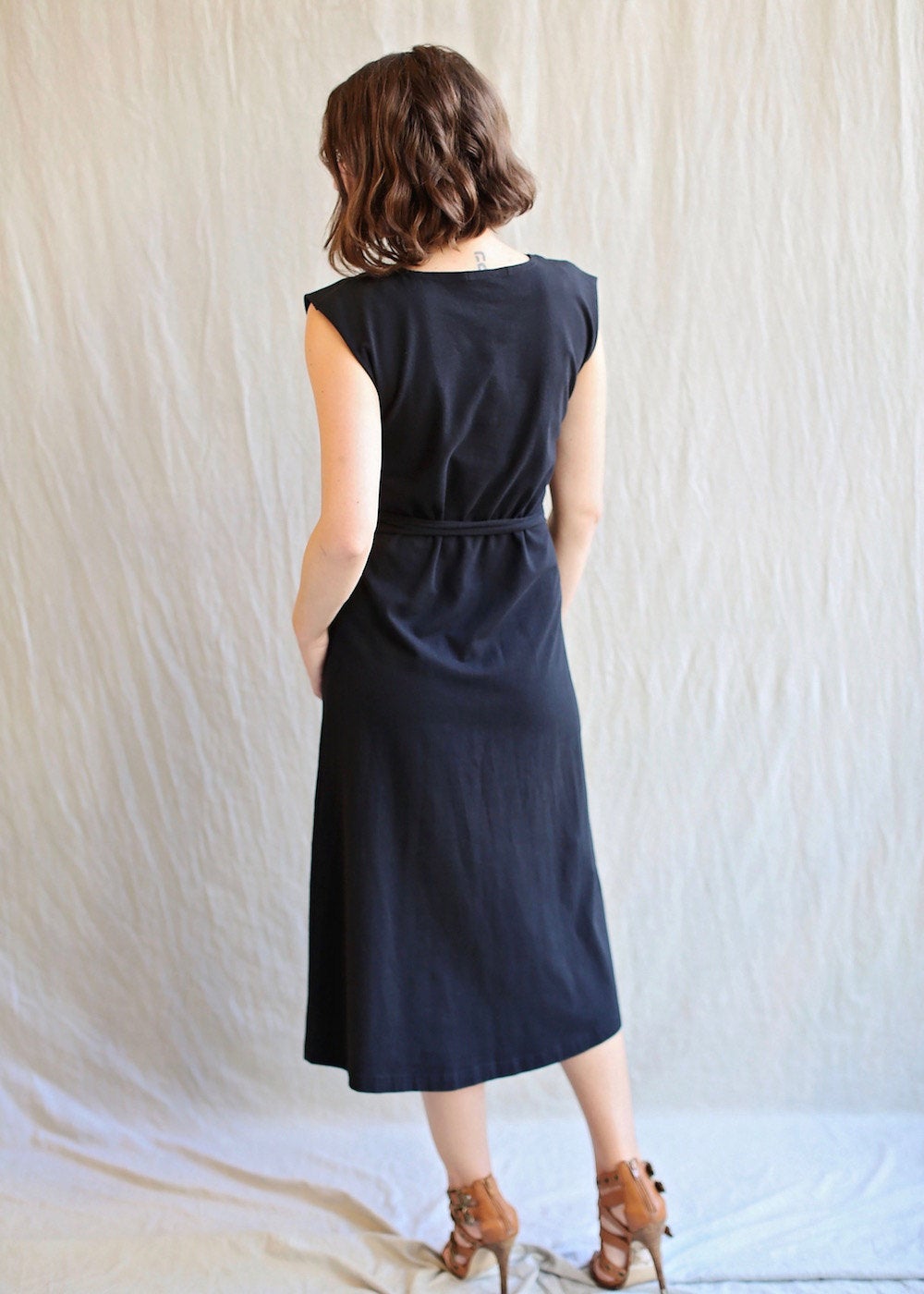 Large, Square Dress, Navy